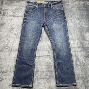 Wrangler Retro Jeans Mens 36x32 Slim Boot cut Blue Western Rodeo workwear Denim